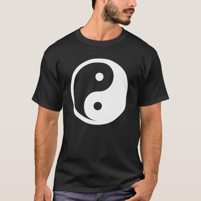 Yin Yang Symbol - solid tattoo design 2 T-Shirt (Front)