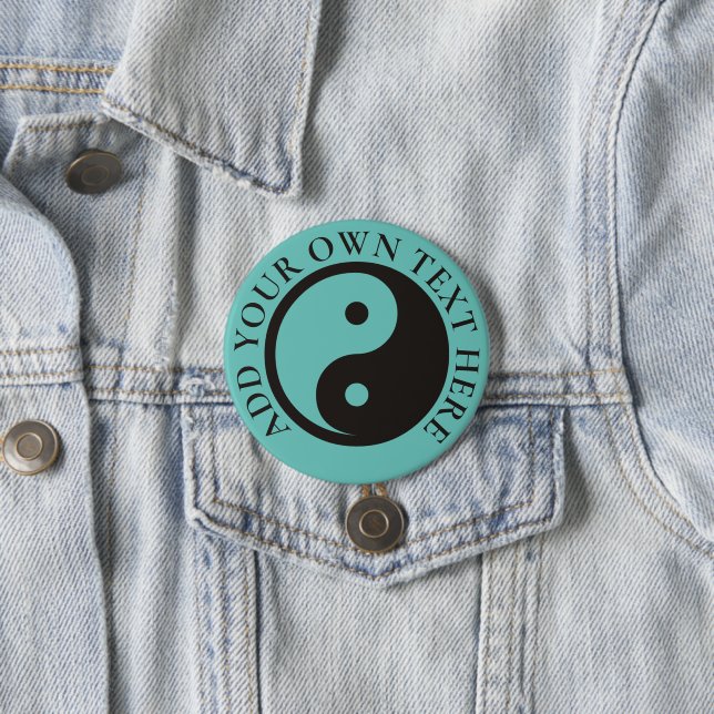 Yin Yang Symbol - solid tattoo design 7.5 Cm Round Badge (In Situ)