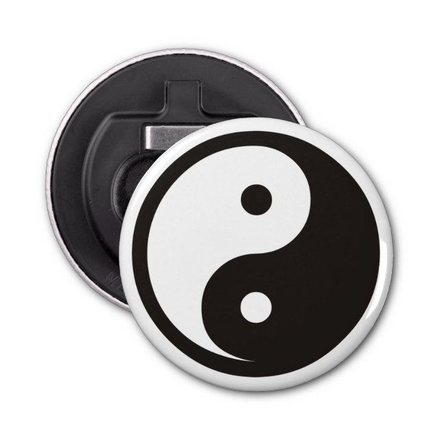 Yin Yang Symbol - solid tattoo design Bottle Opener (Front)