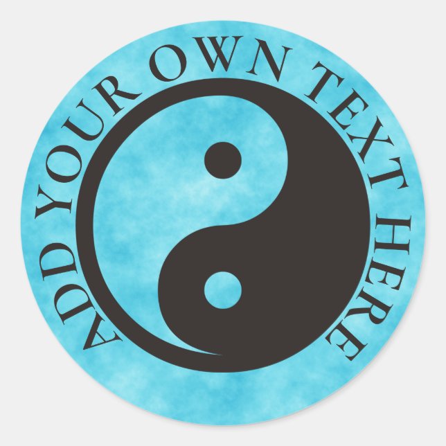 Yin Yang Symbol - solid tattoo design Classic Round Sticker (Front)