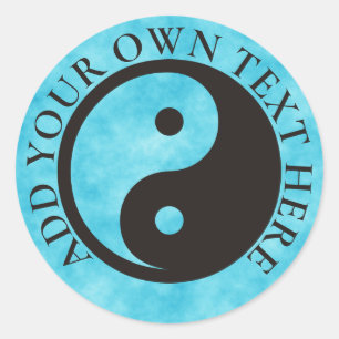 Yin Yang Symbol - solid tattoo design Classic Round Sticker