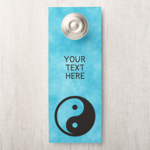 Yin Yang Symbol - solid tattoo design Door Hanger