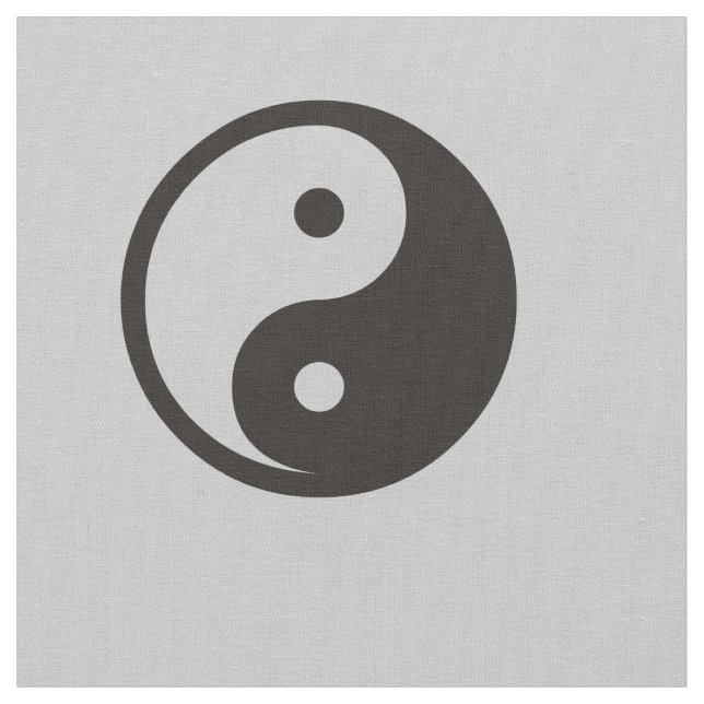 Yin Yang Symbol - solid tattoo design Fabric (Close Up)