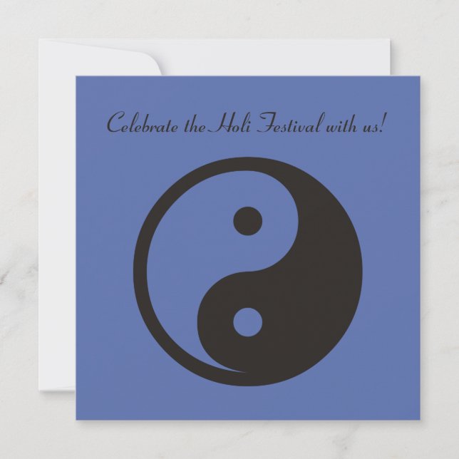 Yin Yang Symbol - solid tattoo design Invitation (Front)