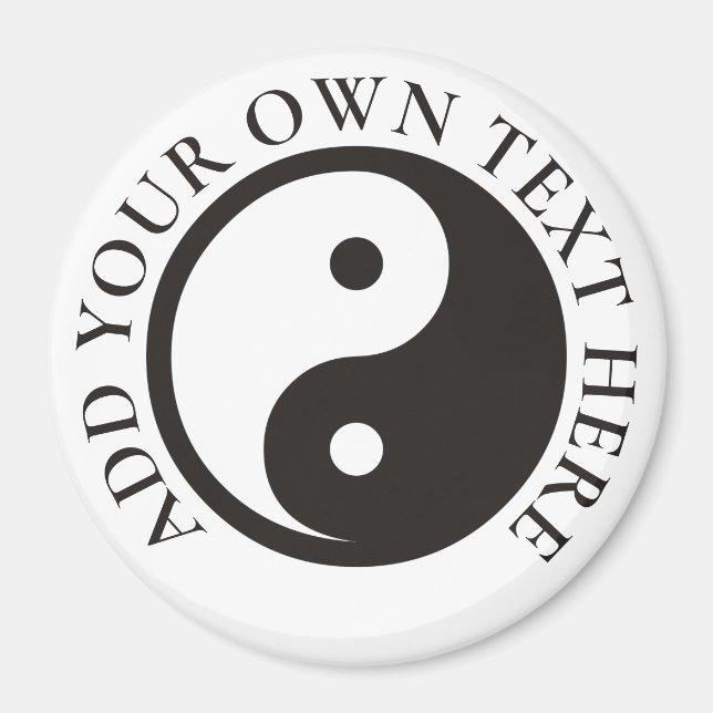 Yin Yang Symbol - solid tattoo design Magnet (Front)