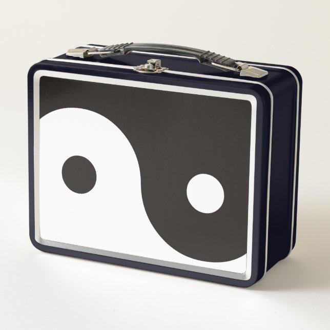 Yin Yang Symbol - solid tattoo design Metal Lunch Box (Front)