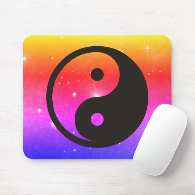 Yin Yang Symbol - solid tattoo design Mouse Pad (With Mouse)
