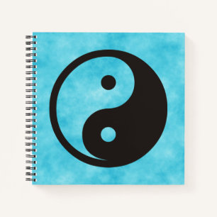 Yin Yang Symbol - solid tattoo design Notebook