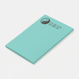 Yin Yang Symbol - solid tattoo design Post-it Notes