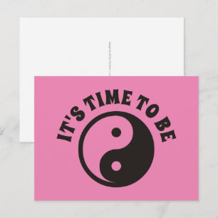 Yin Yang Symbol - solid tattoo design Postcard