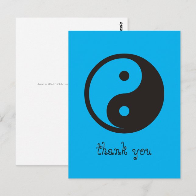 Yin Yang Symbol - solid tattoo design Postcard (Front/Back)