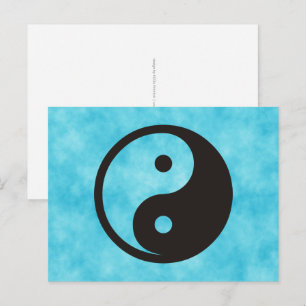 Yin Yang Symbol - solid tattoo design Postcard