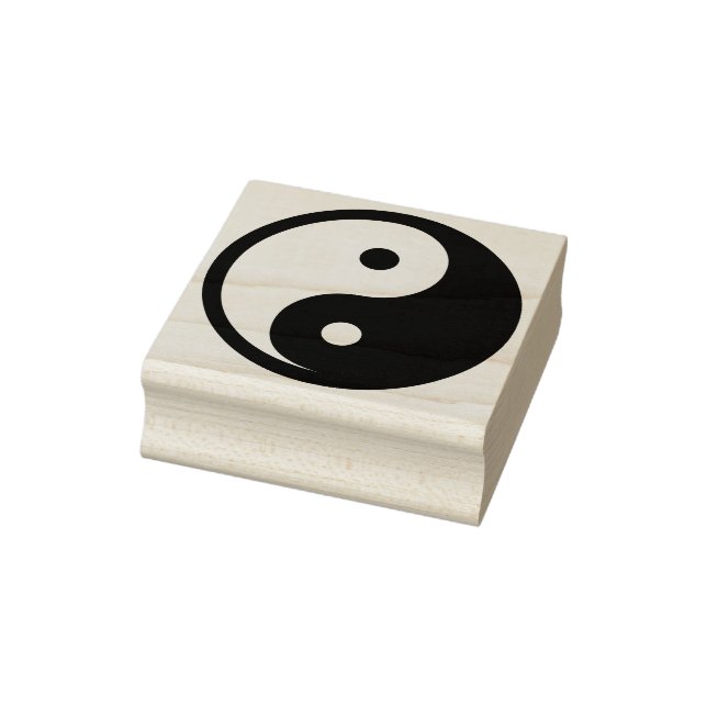 Yin Yang Symbol - solid tattoo design Rubber Stamp (Stamp)