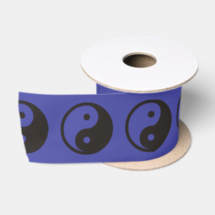 Yin Yang Symbol - solid tattoo design Satin Ribbon