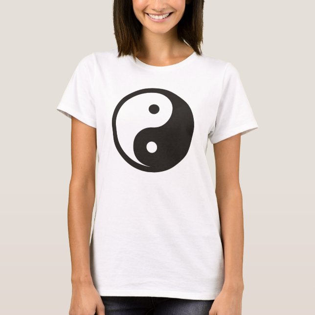 Yin Yang Symbol - solid tattoo design T-Shirt (Front)