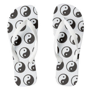Yin Yang Symbol - solid tattoo design Thongs