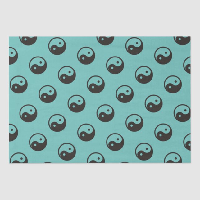 Yin Yang Symbol - solid tattoo design Tissue Paper (Front)