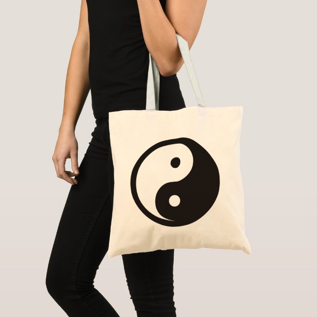 Yin Yang Symbol - solid tattoo design Tote Bag (Front (Product))