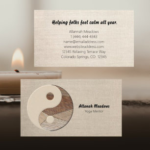 Yin-Yang Symbol Soothing Meditative Business Card