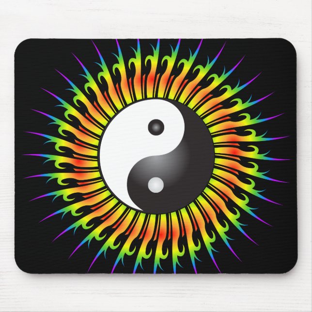 Yin Yang Symbol & Spiral Design: Mousepad (Front)