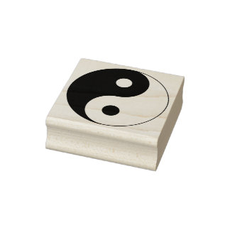 Yin Yang Symbol Spiritual Rubber Stamp