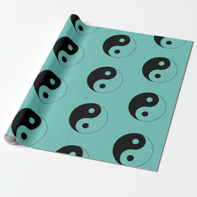 Yin Yang Symbol Spiritual Wrapping Paper (Unrolled)