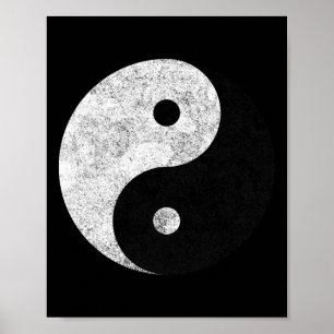 Yin Yang Symbol Tao Taijitu Yoga Peace Love Poster