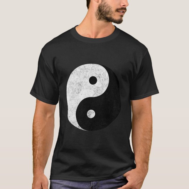 Yin Yang Symbol Tao Taijitu Yoga Peace Love T-Shirt (Front)