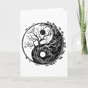 Yin Yang Symbol, Tree Of Life, Tai Chi, Qigong, Yo Card
