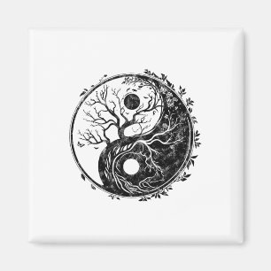 Yin Yang Symbol, Tree Of Life, Tai Chi, Qigong, Yo Magnet