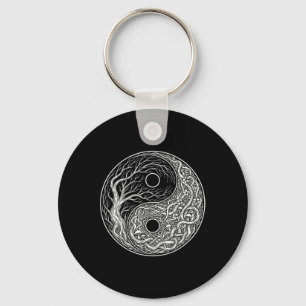 Yin Yang Symbol Tree Of Life, Tai Chi, Qigong, Yog Key Ring