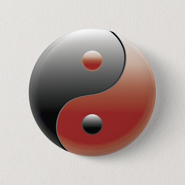 Yin Yang Symbol - Yin Yang Sign 6 Cm Round Badge (Front)