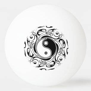 Yin Yang Tattoo Ornamental Style Ping Pong Ball