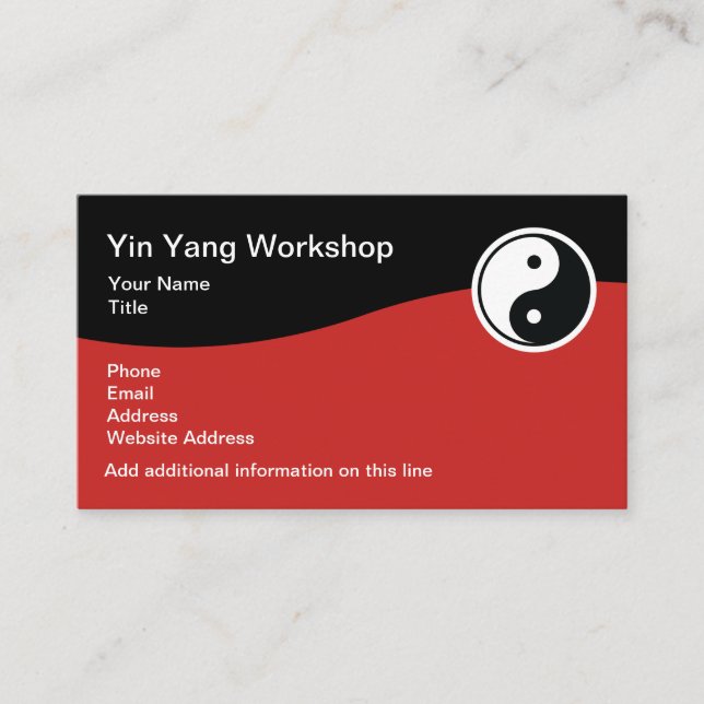 Yin Yang Theme Business Cards (Front)