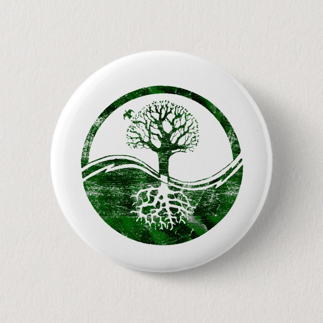 Yin Yang Tree 6 Cm Round Badge (Front)