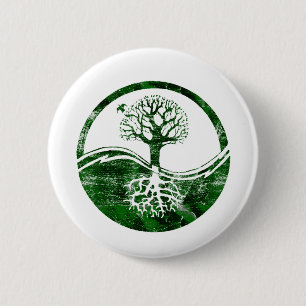 Yin Yang Tree 6 Cm Round Badge
