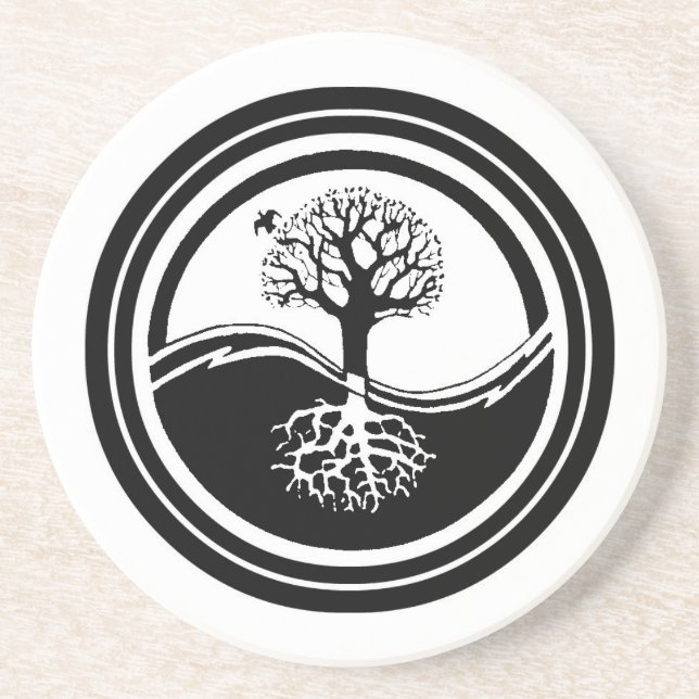 Yin Yang Tree Coaster (Front)