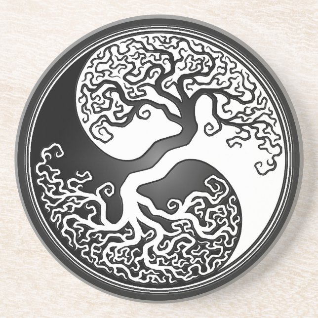 Yin Yang Tree Coaster (Front)