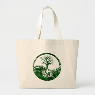 Yin Yang Tree Large Tote Bag