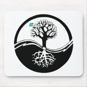 Yin Yang Tree Mouse Pad