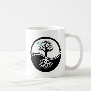 Yin Yang Tree Of Life Black & White Coffee Mug
