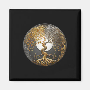 Yin Yang Tree Of Life Buddhist Taoist Symbol Medit Magnet