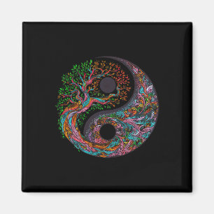 Yin Yang Tree Of Life Taoist Symbol Yoga Meditatio Magnet