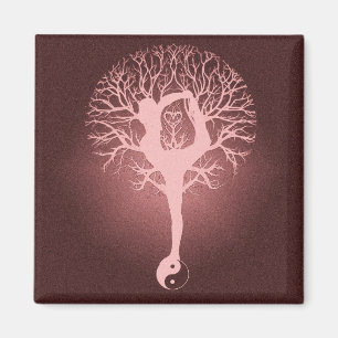 Yin yang, tree of life, yoga, harmony by Amelia Magnet