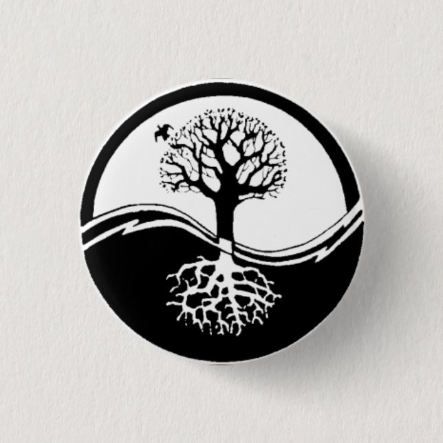 Yin Yang Tree Round Button (Front)