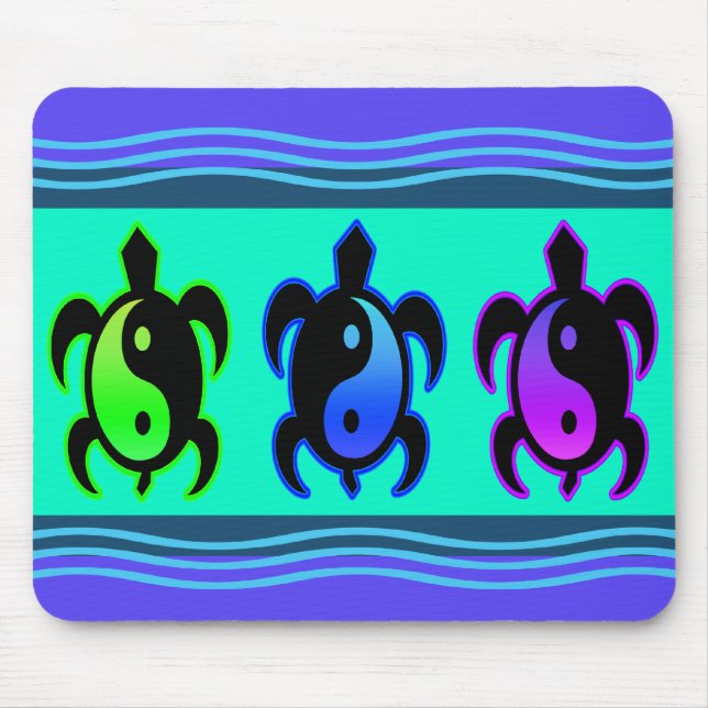 Yin Yang Turtles Mousepad (Front)