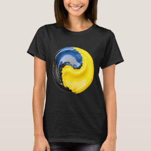 Yin Yang Ukraine Blue And Yellow  T-Shirt