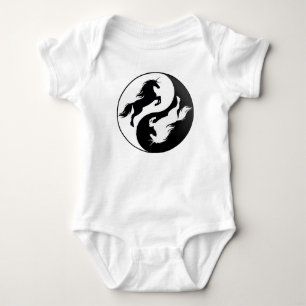 Yin Yang Unicorn Baby One Piece Bodysuit