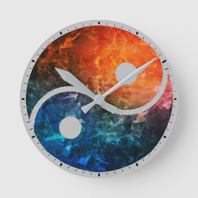 Yin Yang Wall Clock (Front)