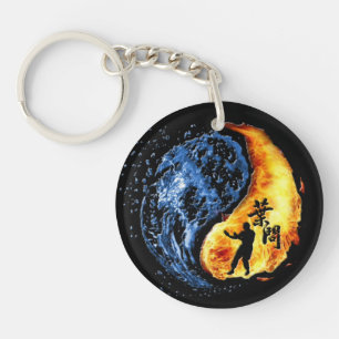 Yin Yang - Wing Chun "Kung Fu" Ip Man Linage Key Ring